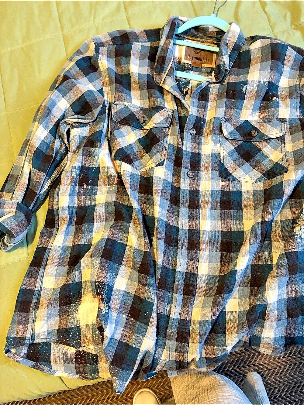 Outdoor Life Long Sleeve Plaid Flannel Button-Down Shirt